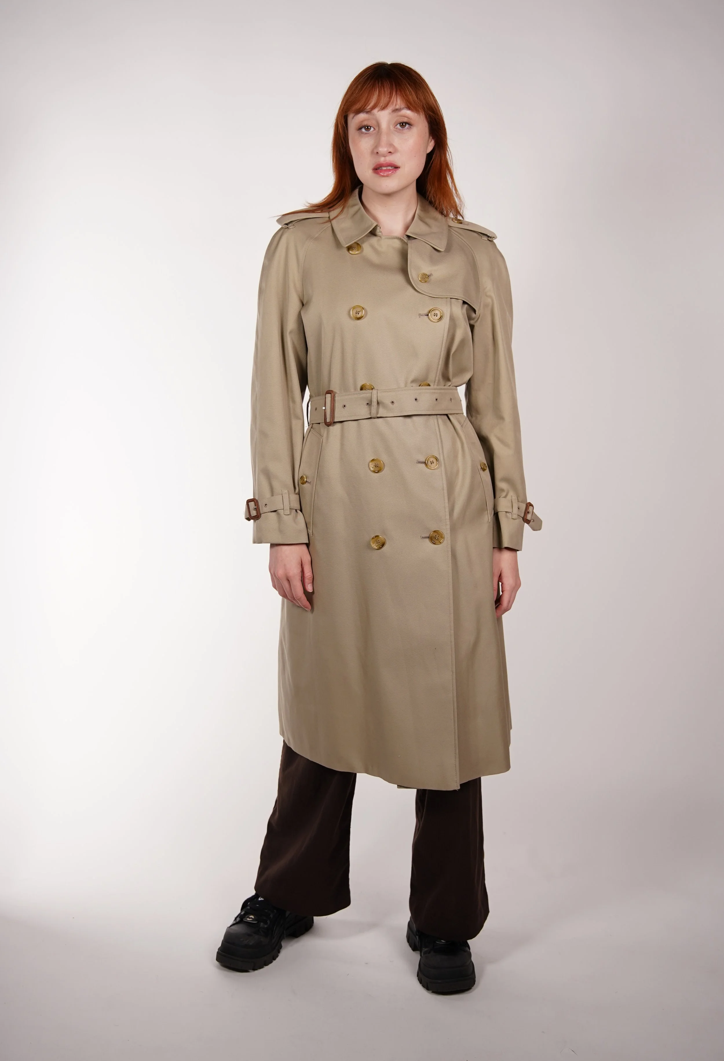 Burberry Vintage Double Breasted Trench Coat — Check It Vintage